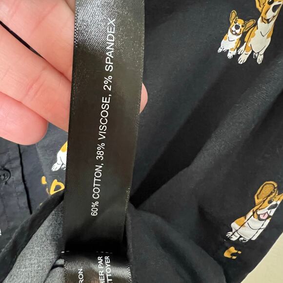 Denim & Flower Ricky Singh Button Up Shirt Small Mens Corgi Dad Dogs Preppy New - Picture 6 of 8